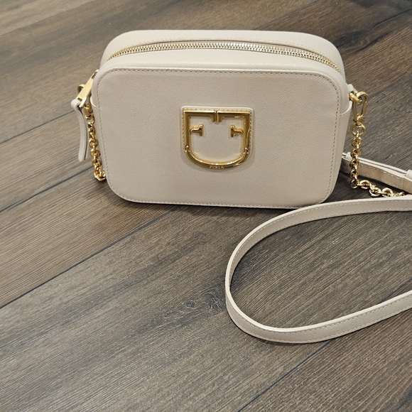 Furla Handbags - Furla Brava Cream Croasbody Camera Bag